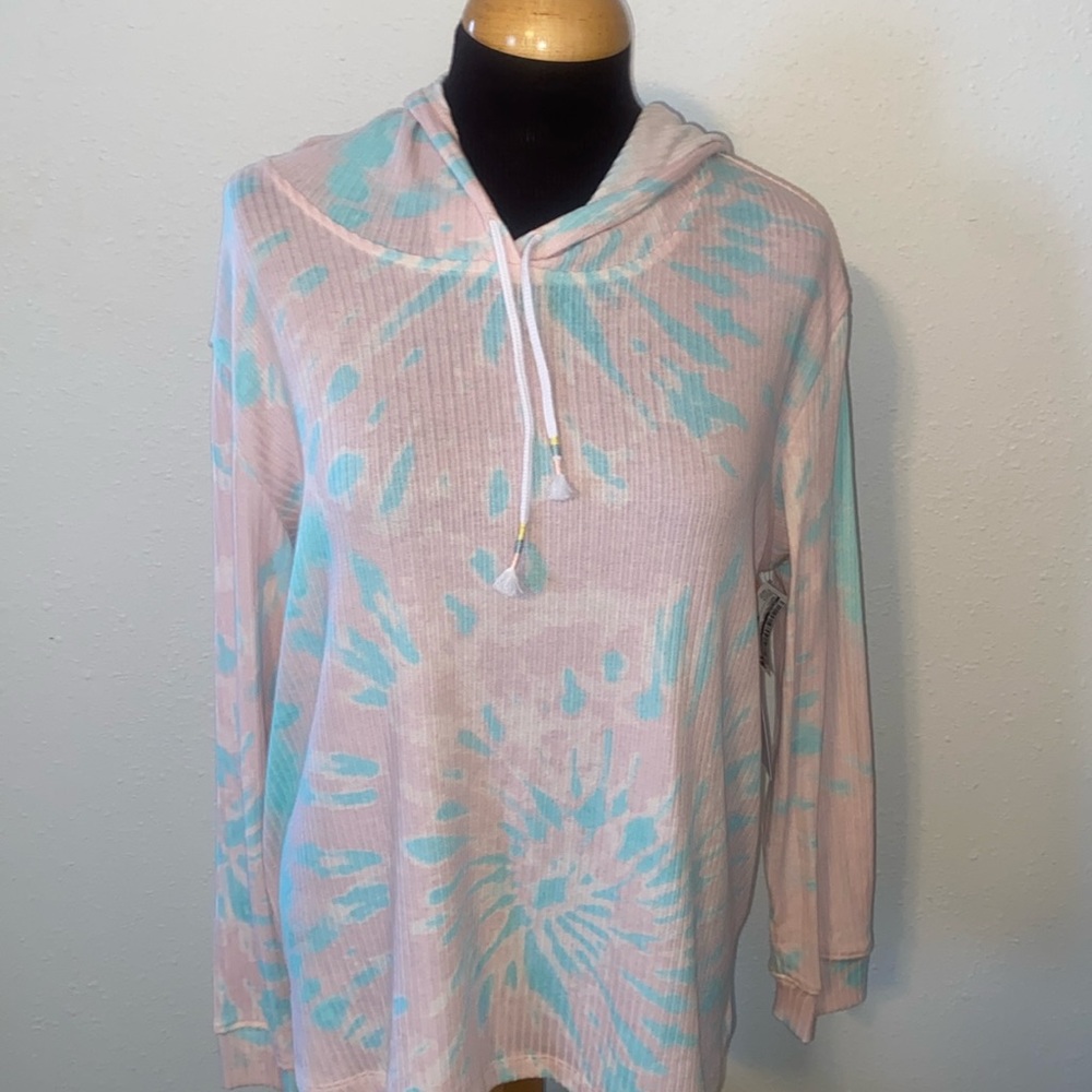Tribal Jeans Lightweight Pullover Ribbed Hoodie size Large NWT